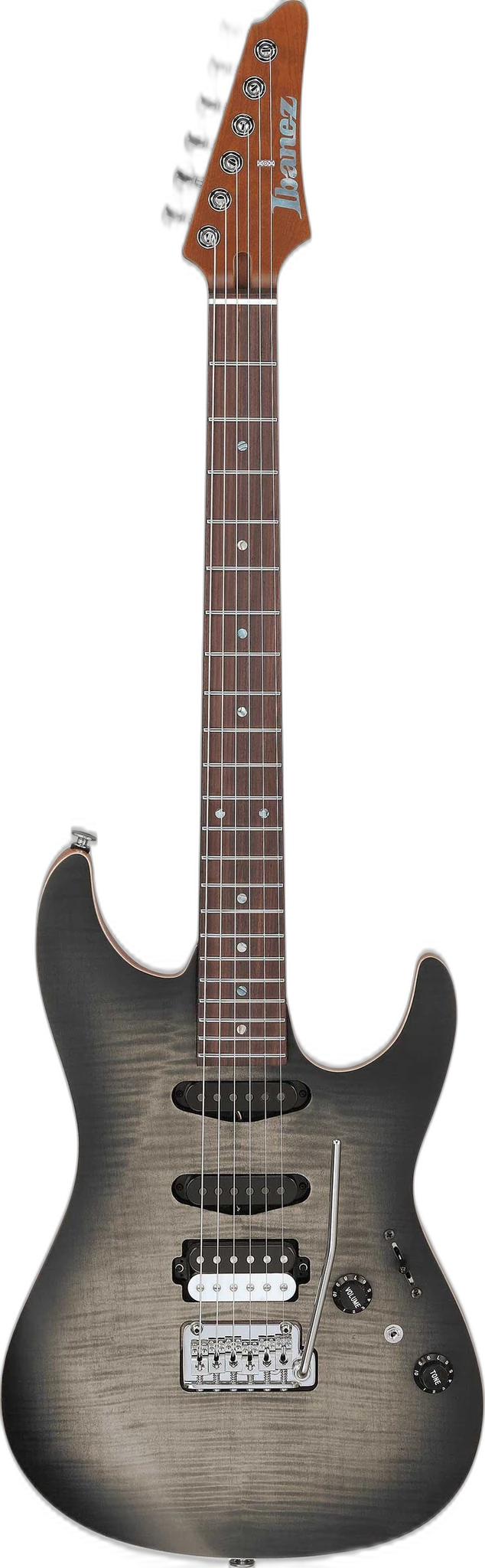 Ibanez TQM2 Tom Quayle Signature Black Burst Flat in Charcoal