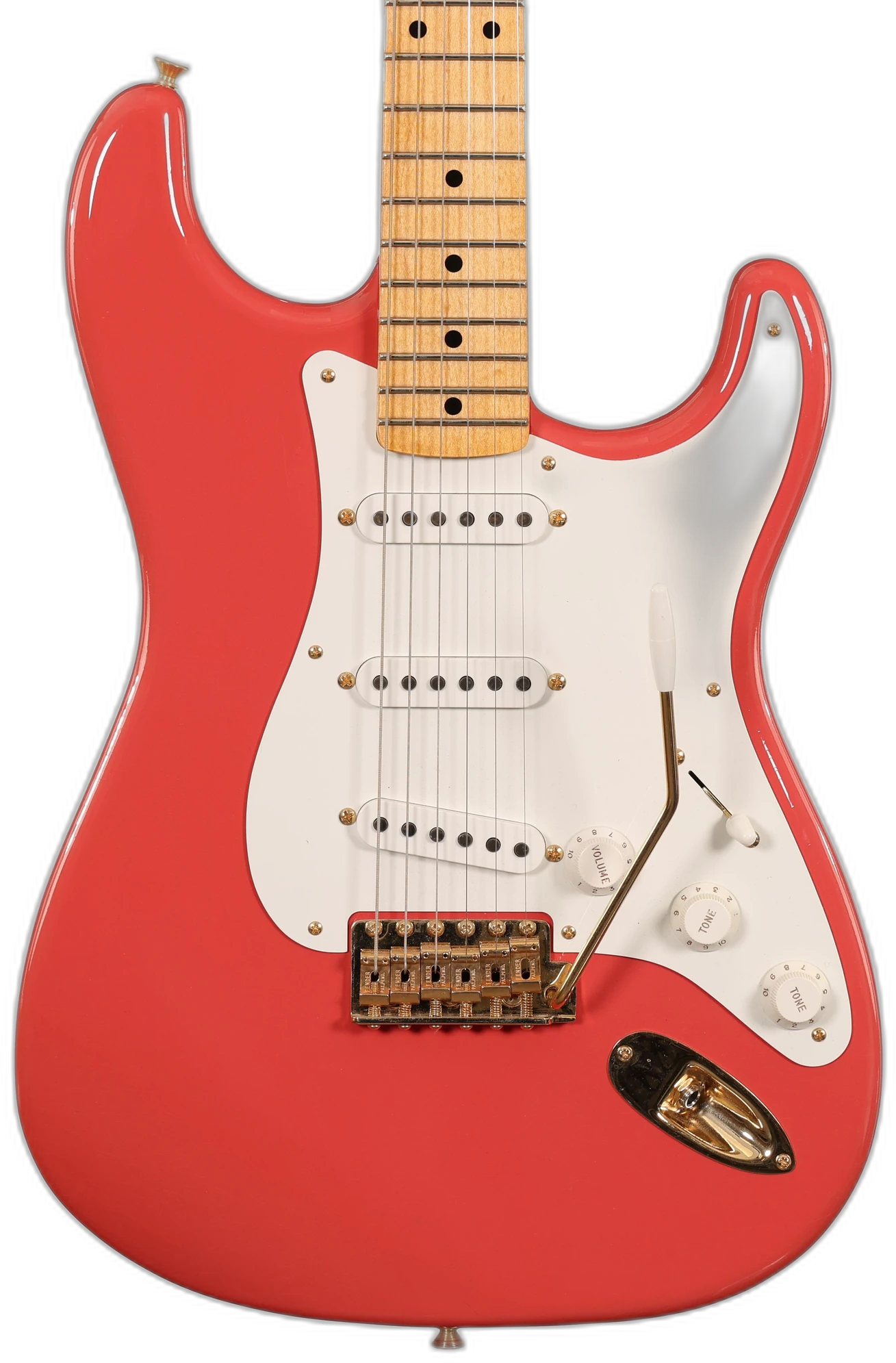 Fender Deluxe Stratocaster in Custom Shop '55 Closet Classic Faded Aged Fiesta Red