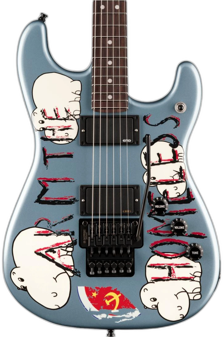 Fender Tom Morello Arm the Homeless Stratocaster Blue Ice Metallic Fingerboard in Rosewood