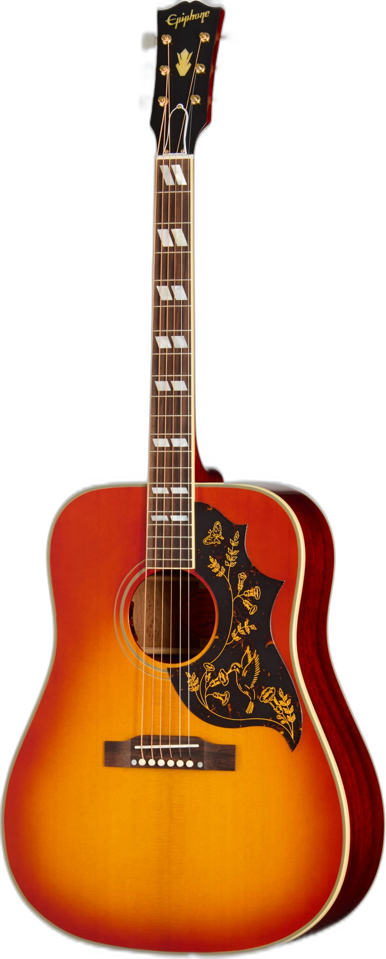 Epiphone Inspired by Gibson Custom 1960 Hummingbird Reissue in Heritage Cherry Sunburst