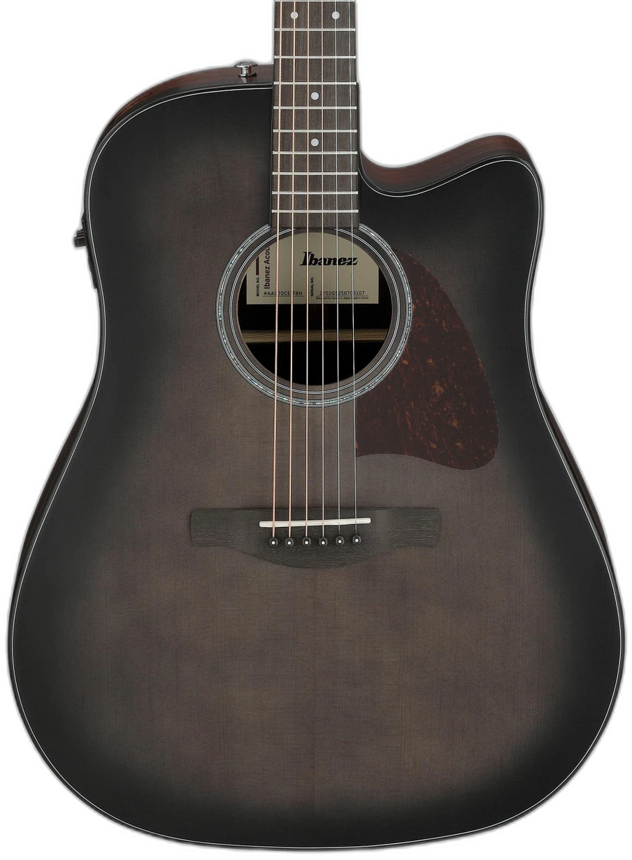 Ibanez AAD70CE Transparent Burst in Charcoal
