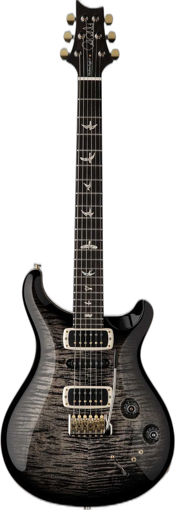 PRS Modern in Eagle V Charcoal Burst