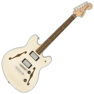 Squier Affinity Starcaster in Series Deluxe Indian Laurel Olympic White