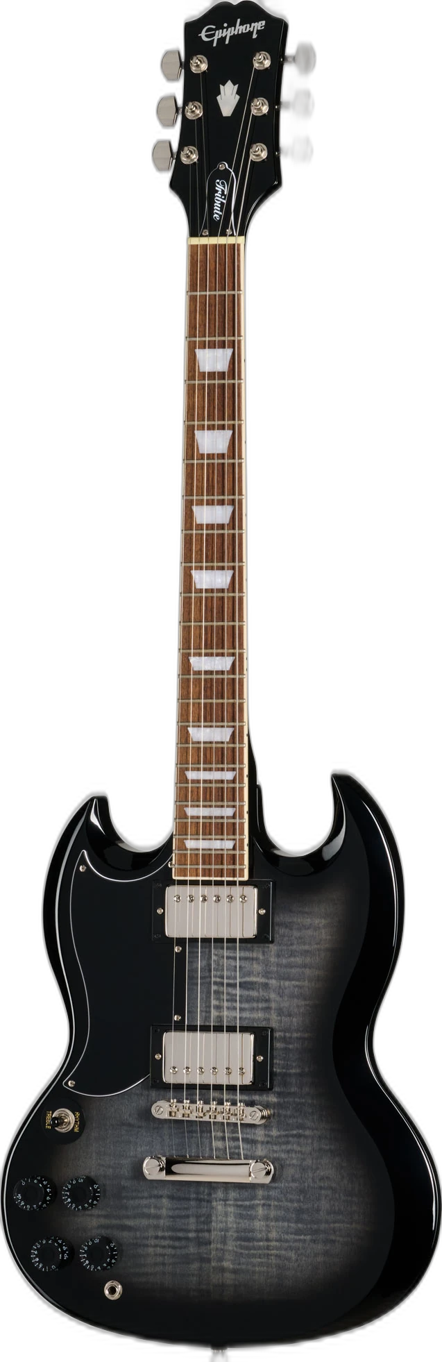 Epiphone SG Tribute Plus Left Handed Burst in Ebony
