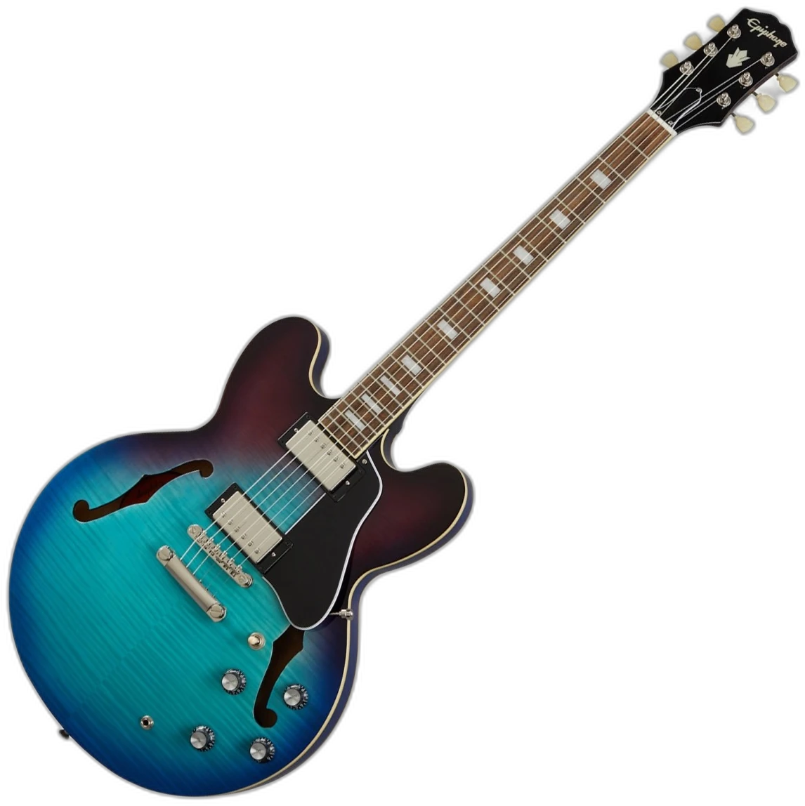 Epiphone Inspired by Gibson ES-335 Figured Semi-Hollow in in ES-335 Semi-Hollow Blueberry Burst