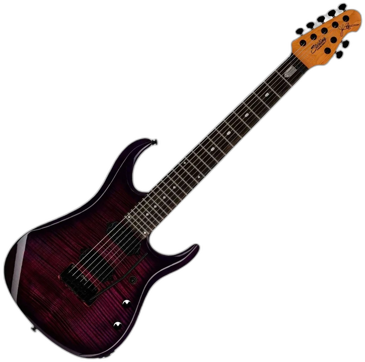 Music Man Sterling John Petrucci JP157D Flame Nebula in Maple Purple