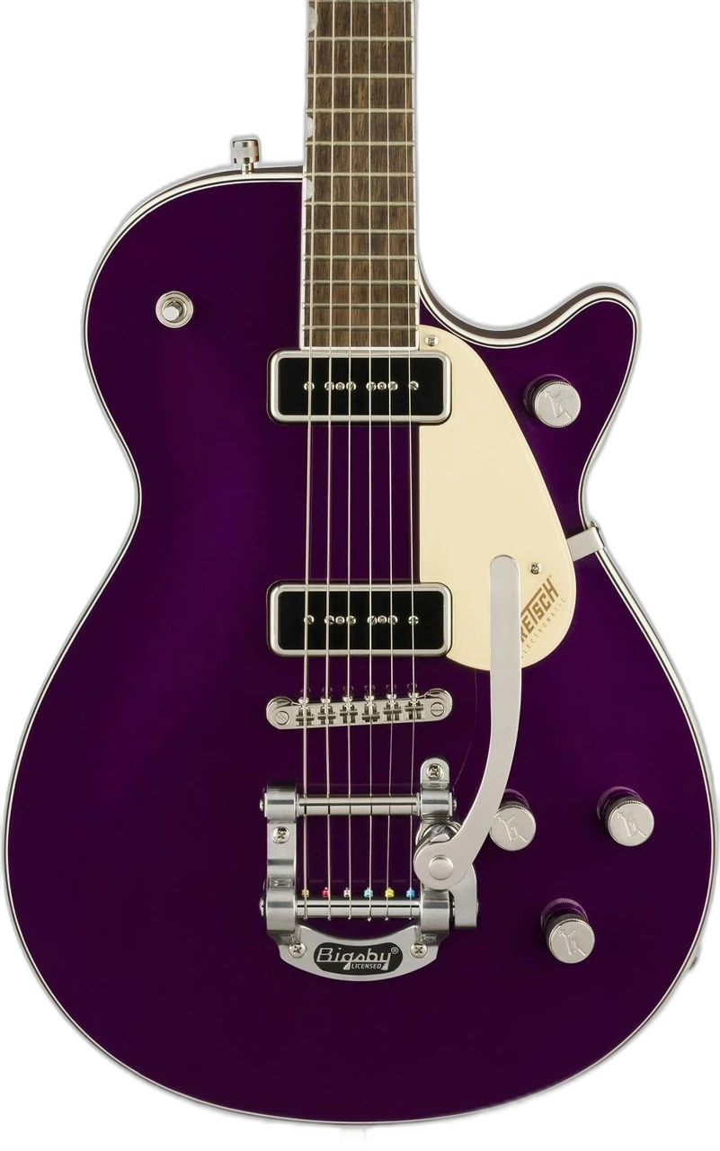 Gretsch G5210T-P90 Electromatic Jet Two 90 Single-Cut with Bigsby Fingerboard Amethyst in G5210T-P90 Single-Cut Laurel