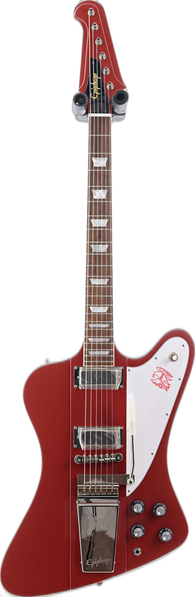 Epiphone Inspi by Gibson 1963 Firebird V Maestro Vibrola Ember in Inspired Red