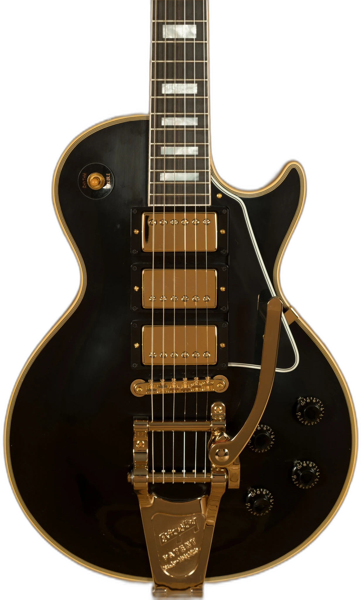 Gibson Custom 1957 Les Paul Custom Reissue 3-Pickup Bigsby | Ebony - VOS in 3-Pickup
