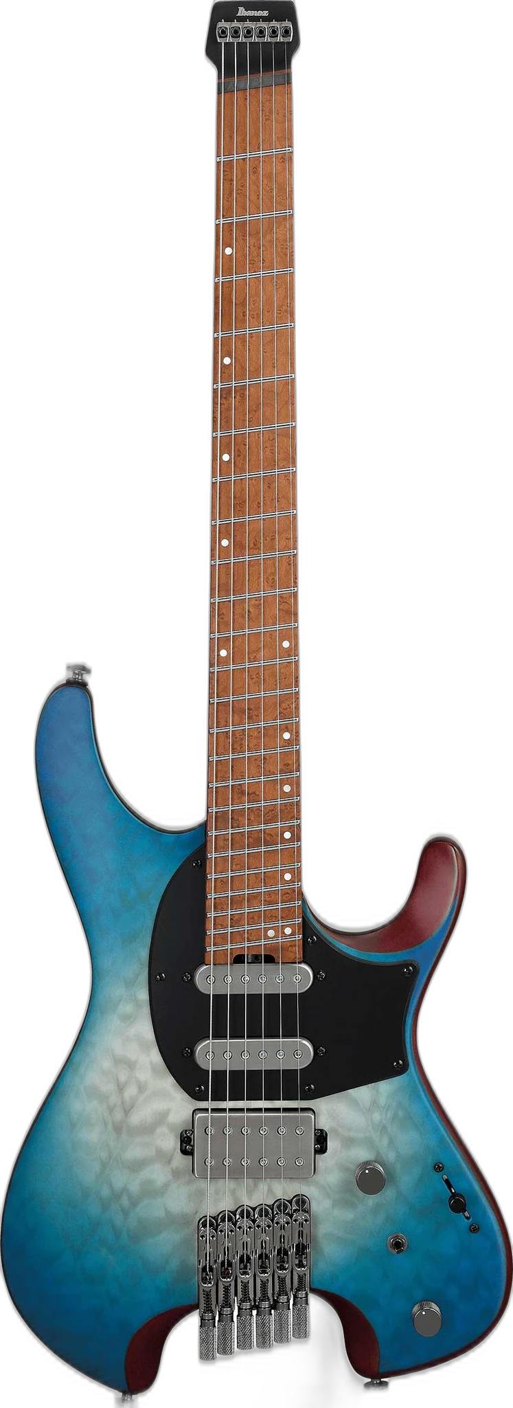Ibanez Q Series QX54QM Headless Guitar Sphere Burst Matte in Blue
