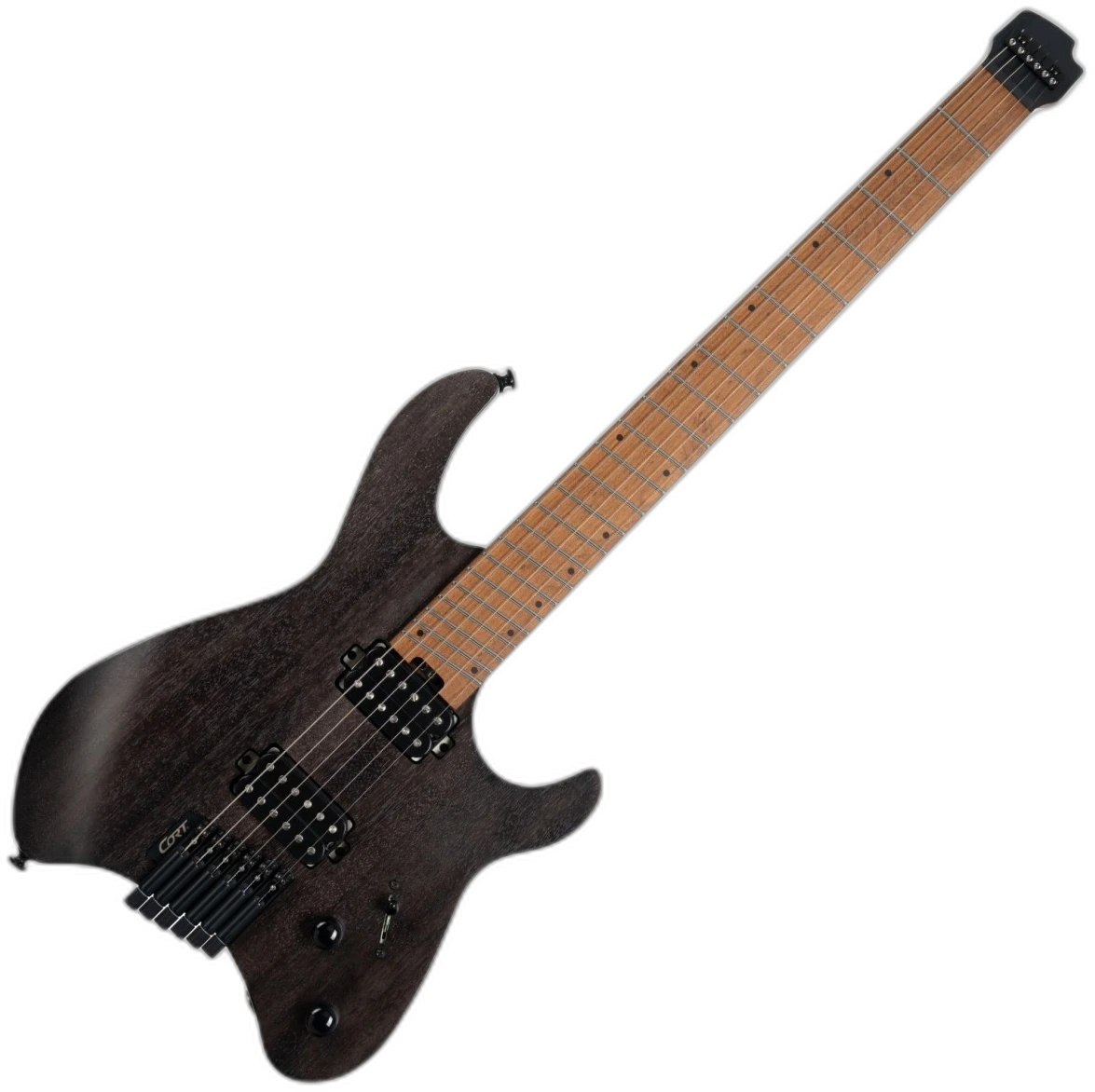 Cort Space G6MS - - Semi Gloss Trans Black in Roasted Maple