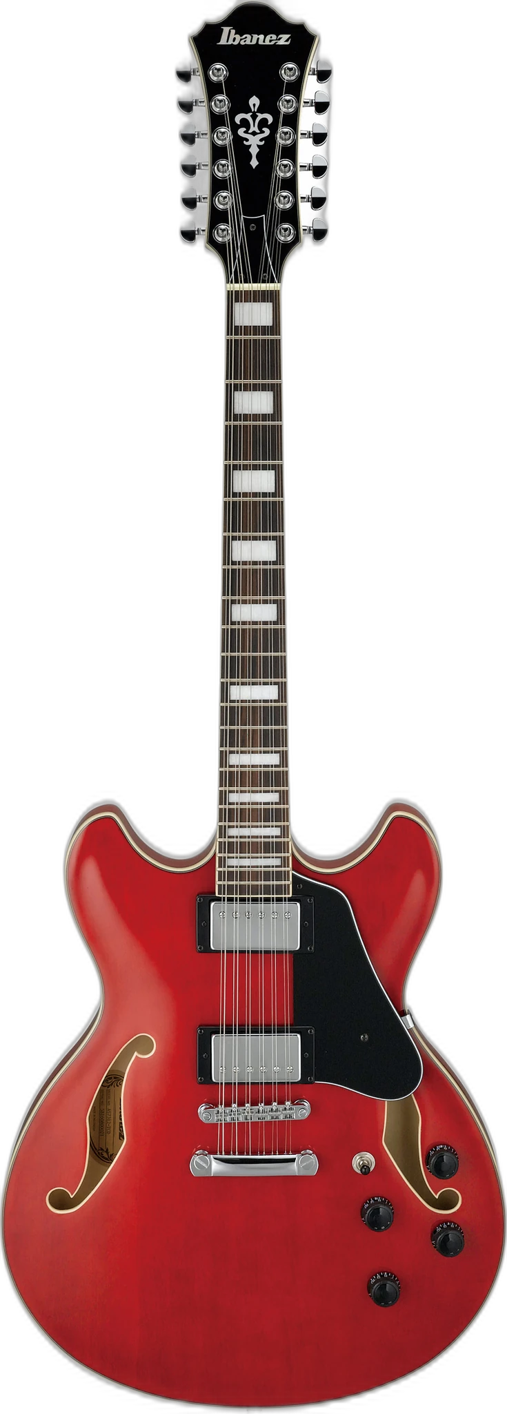 Ibanez Artcore AS7312 Trans Cherry Red in Transparent Black Flat