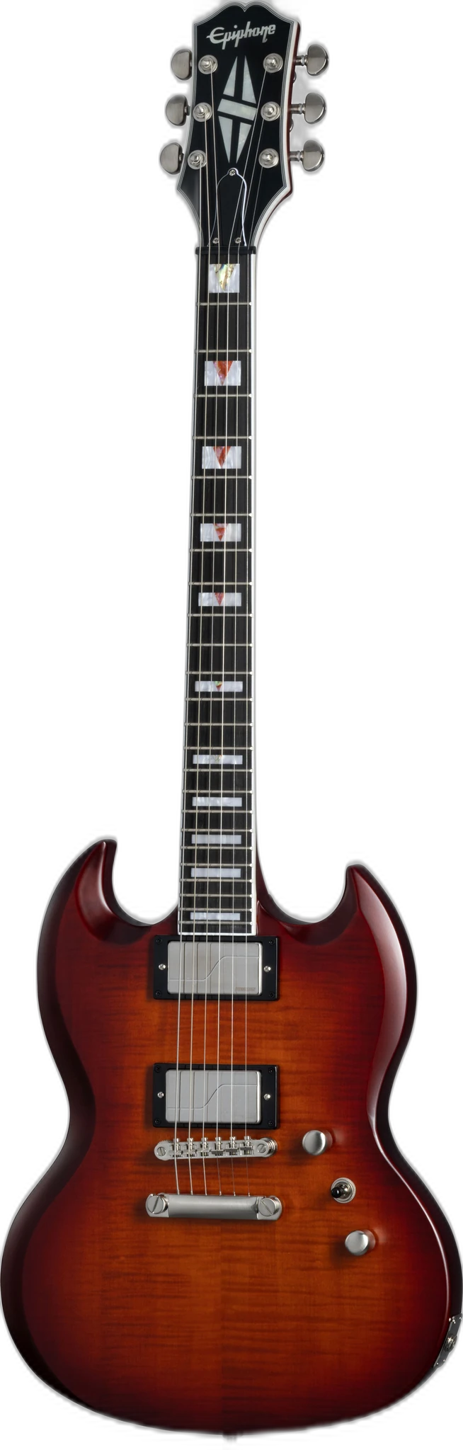 Epiphone Prophecy in SG Aged Bengal Tiger Burst