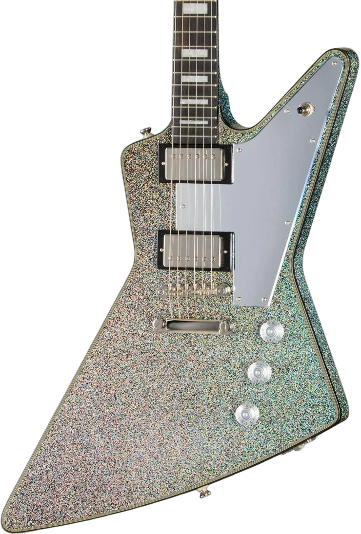 Epiphone Lzzy Hale Explorer Custom Diamond Holographic Sparkle in Black