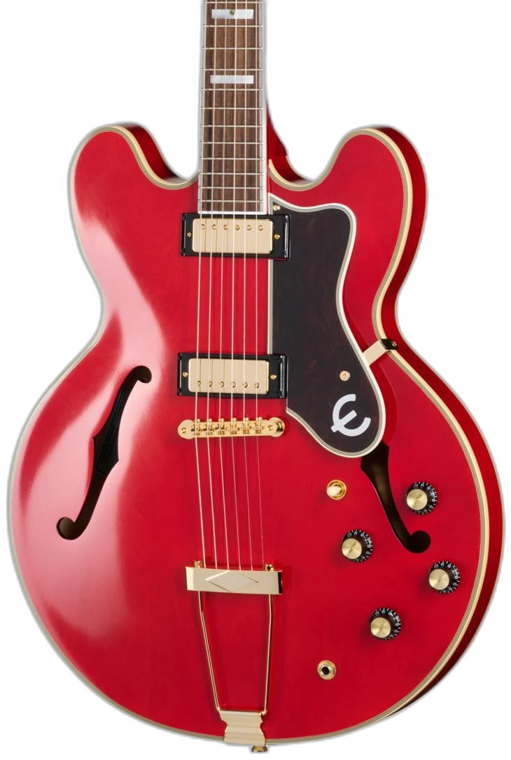 Epiphone Sheraton Semi-Hollow in Masterbilt Gem Archer Cherry Red