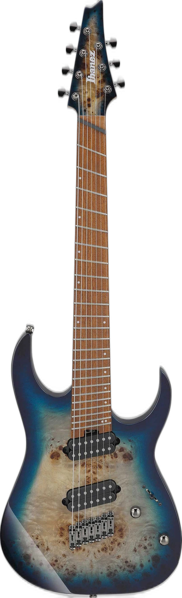 Ibanez RGMS7PB 7 String Multi Scale Cosmic Star Burst in Blue