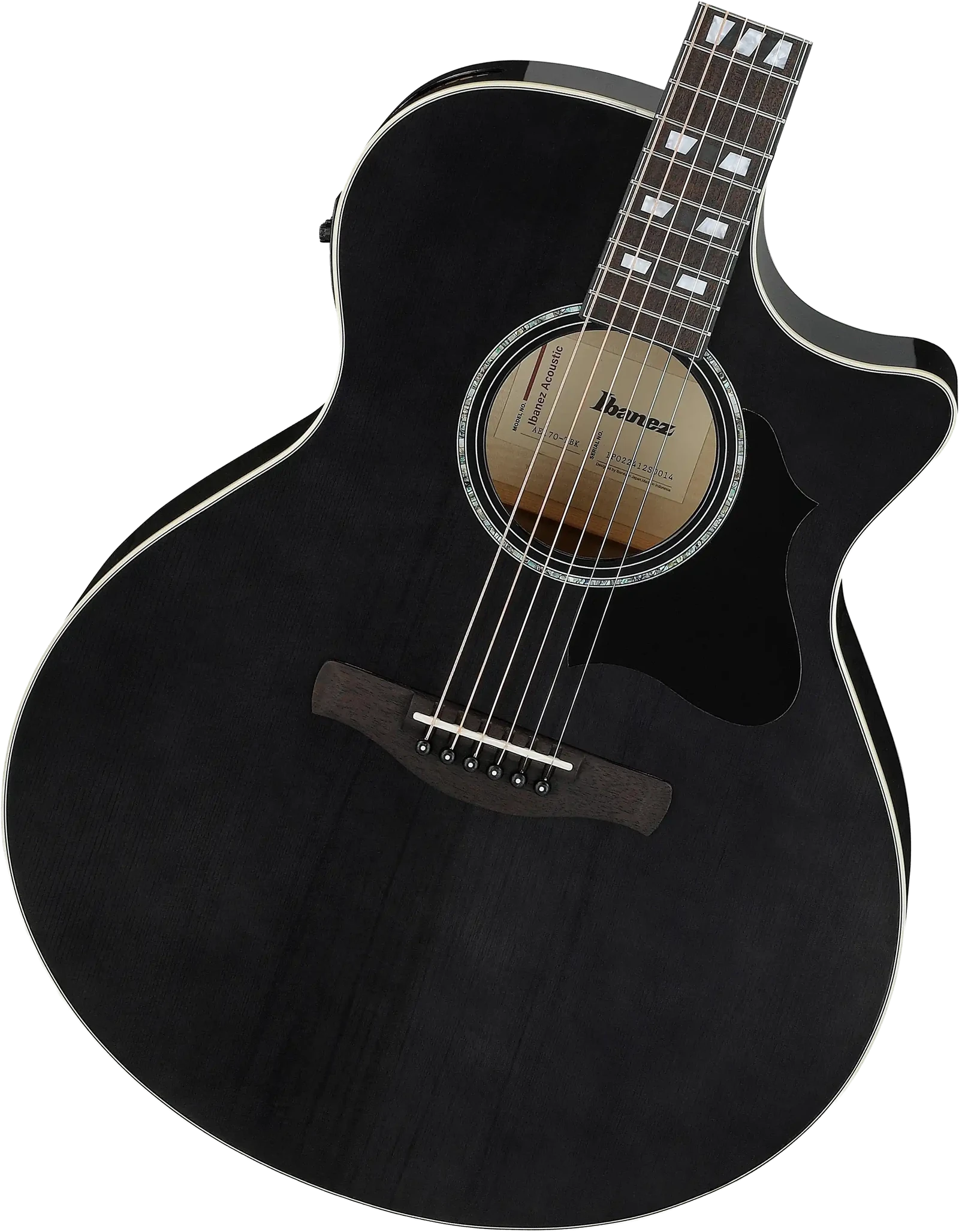 Ibanez AE170 Thermo Aged Transparent High Gloss in Black