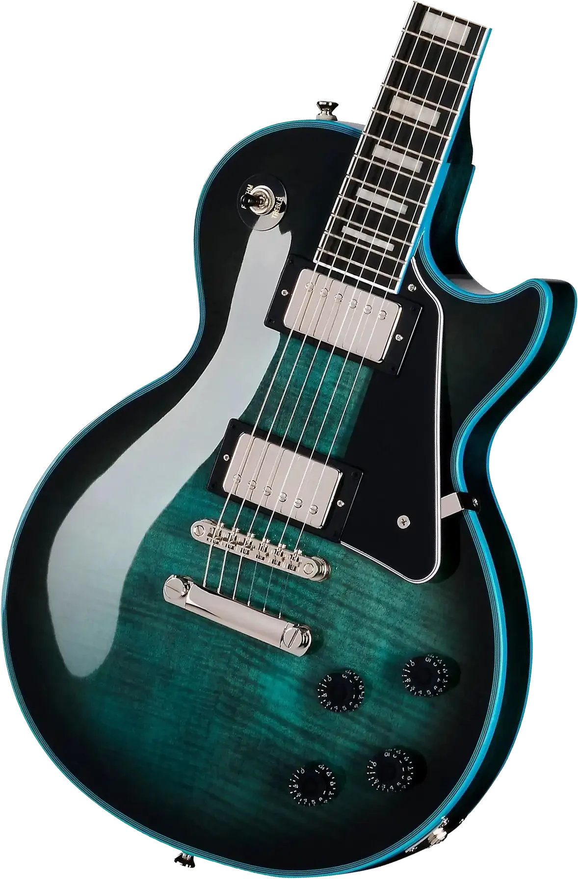 Epiphone Limited Edition Les Paul Custom Widow Indigo Burst in Peacock