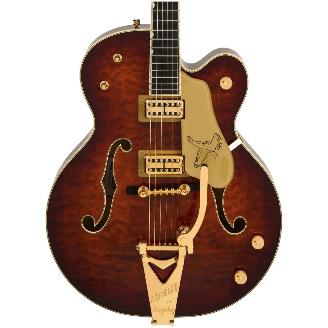 Gretsch Classic Falcon in G6136TGQM-59 Limited Edition Quilt Bigsby Forge Glow Ebony